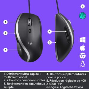 Logitech M500s Souris filaire